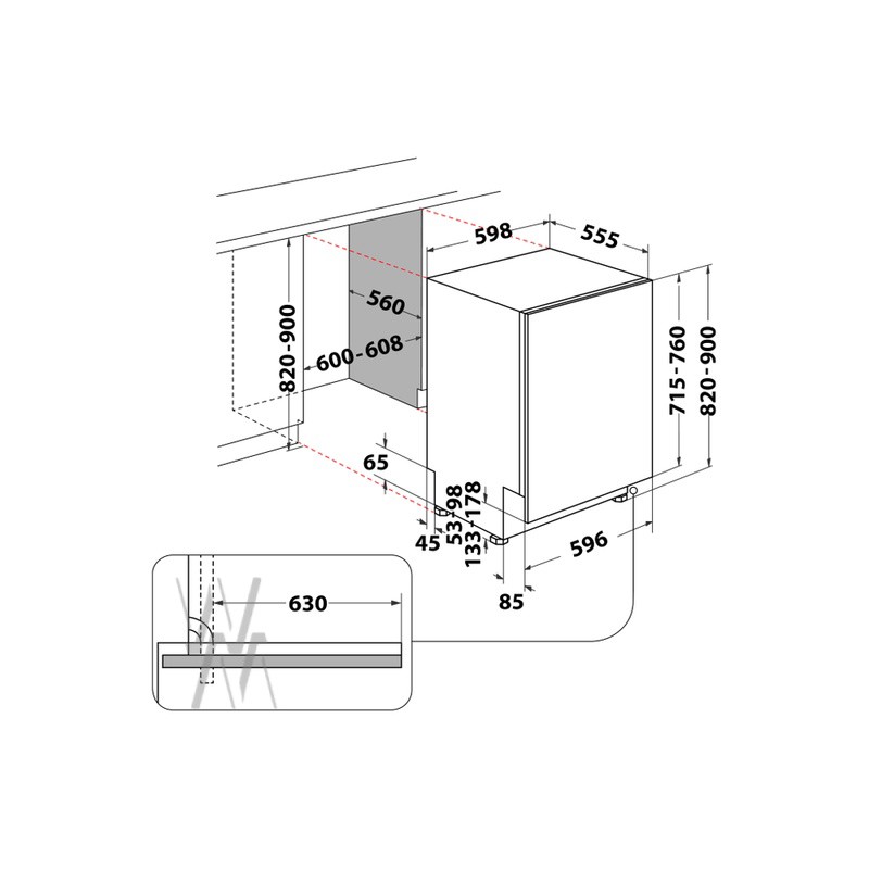 W I Ht T Lave Vaisselle Enti Rement Int Gr B Whirlpool