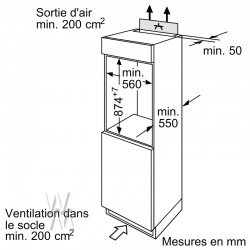 Frigo avec freezer intégrale Bosch 129 L KIL18NSF0